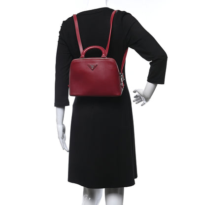 Prada Saffiano Lux Promenade Backpack Cherry 2 of 11