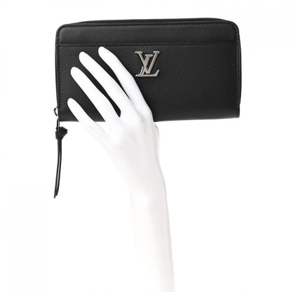 Louis Vuitton Calfskin Zippy Lockme Wallet Black 2 of 8