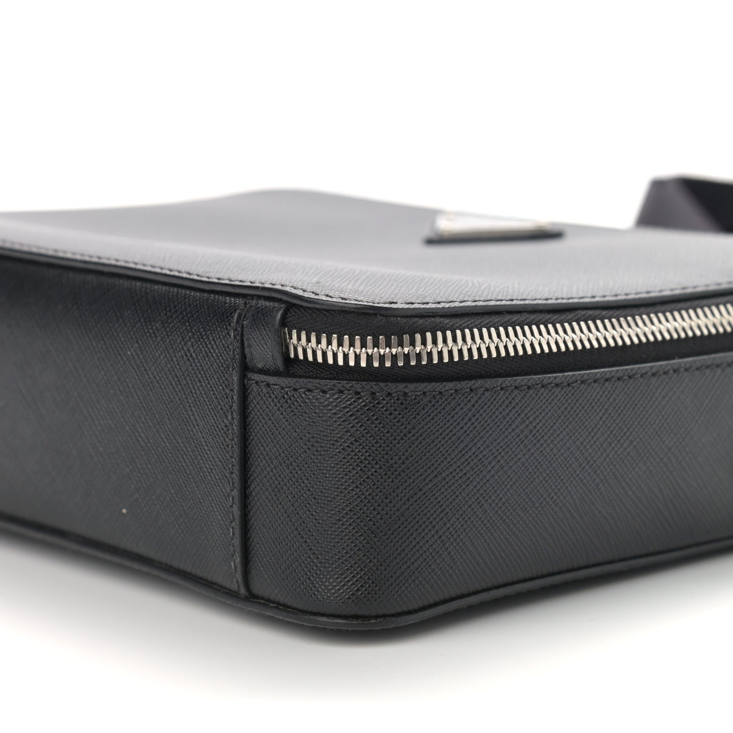 Saffiano Travel Medium Brique Crossbody Bag Black