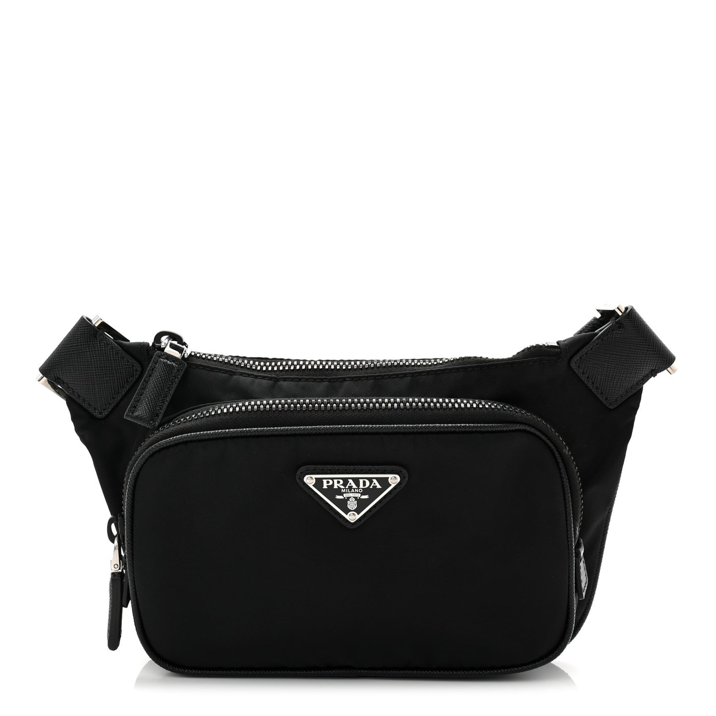 Re-Nylon Saffiano Belt Bag Black