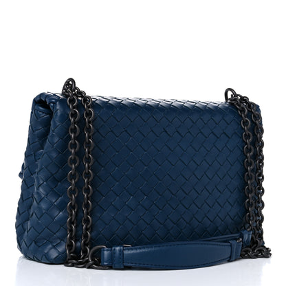 Bottega Veneta Nappa Intrecciato Small Olimpia Bag Denim 3 of 12