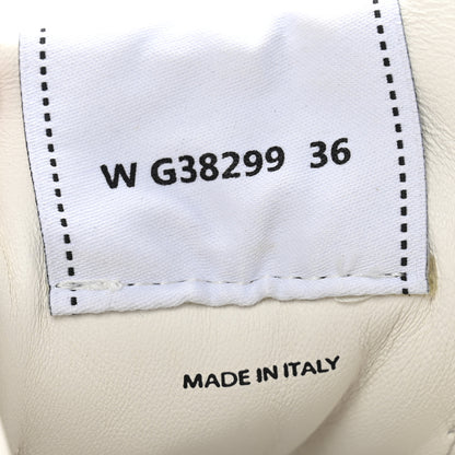 Chanel Painted Iridescent Cotton Tweed Suede Calfskin Womens CC Sneakers 36 White Silver Multicolor 8 of 10