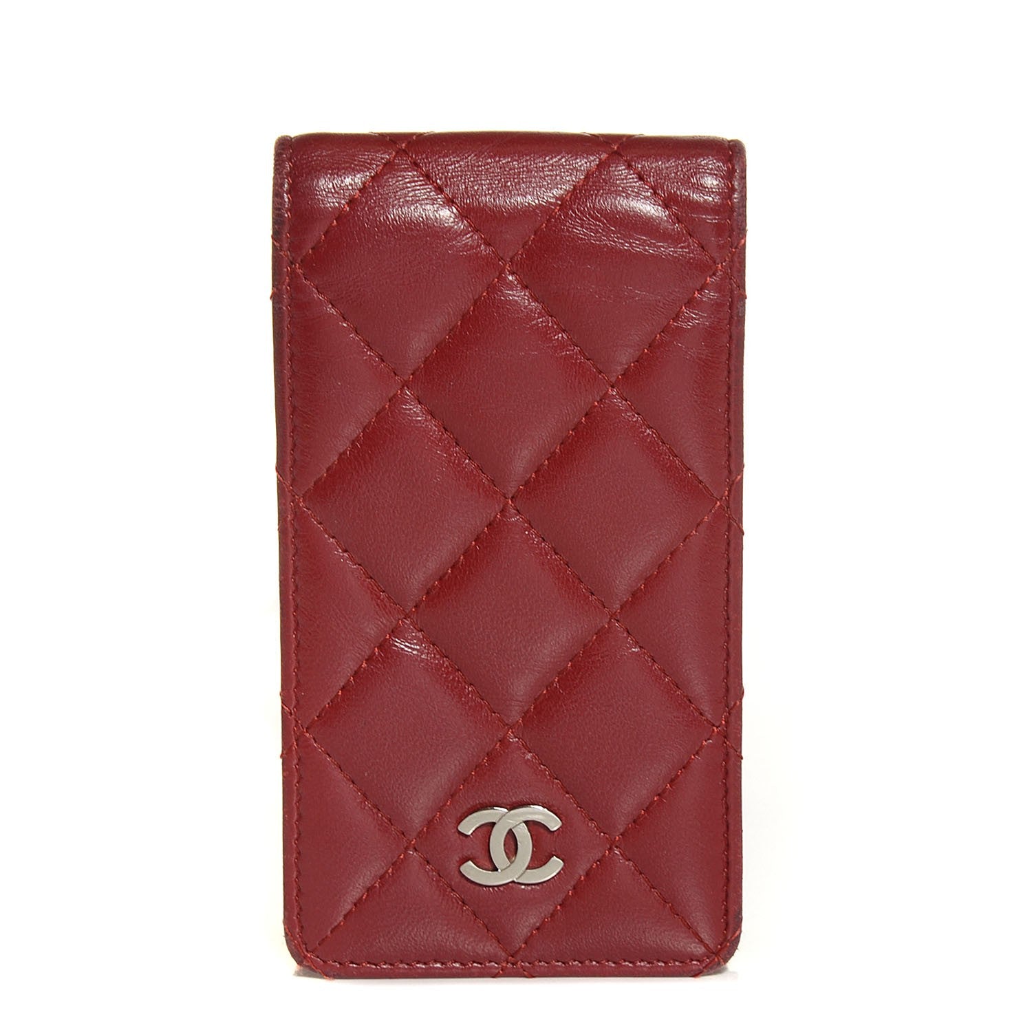 Chanel Lambskin Quilted iPhone Case Red 1 of 8