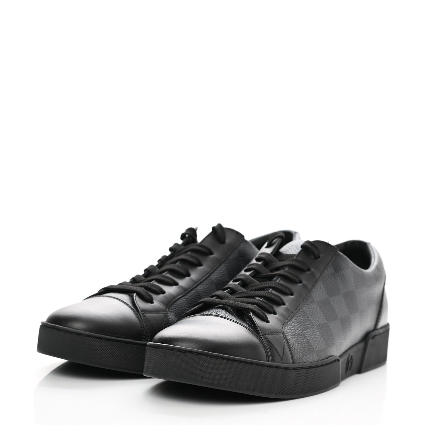 Calfskin Damier Graphite Match Up Sneakers 6.5