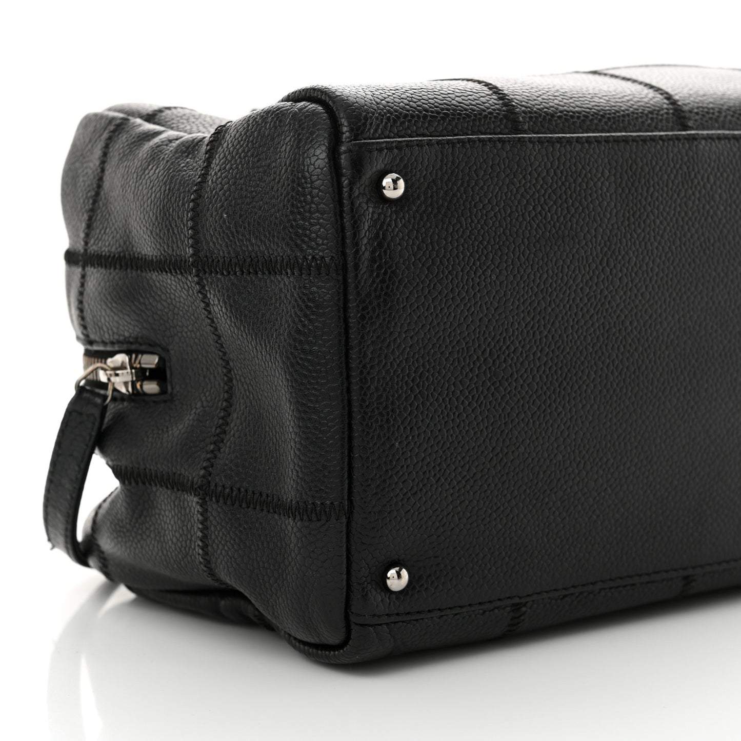 Caviar Square Stitched Bowler Black