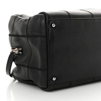 Chanel Caviar Square Stitched Bowler Black 9 of 12