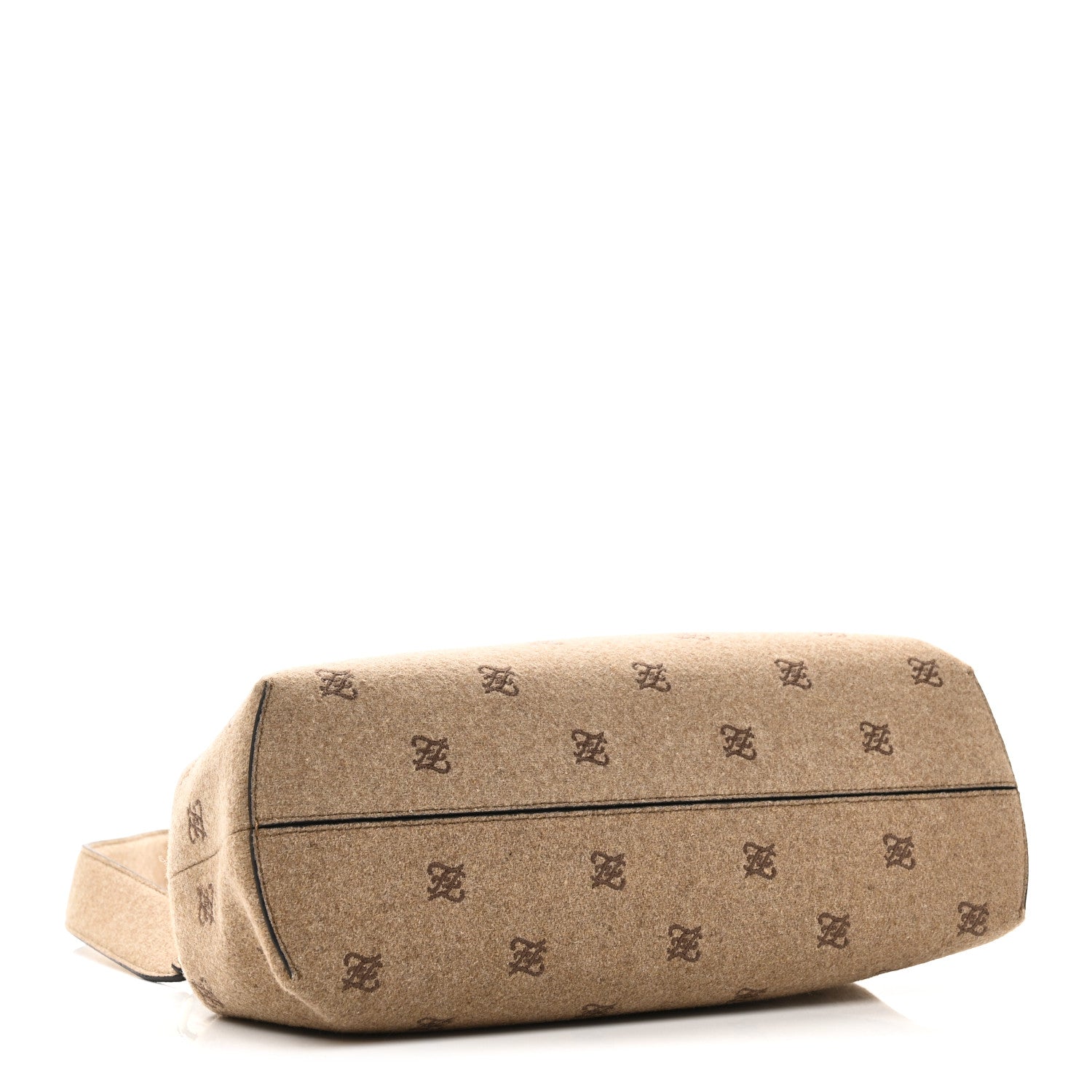Fendi Flannel Karligraphy Embroidered Medium Fendi First Camel 4 of 10