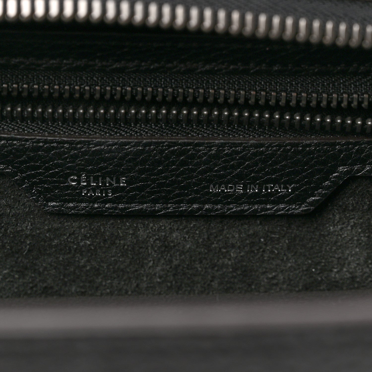Celine Drummed Calfskin Micro Luggage Black 7 of 9