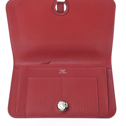 Hermes Togo Dogon Duo Wallet Rouge Casaque 9 of 10