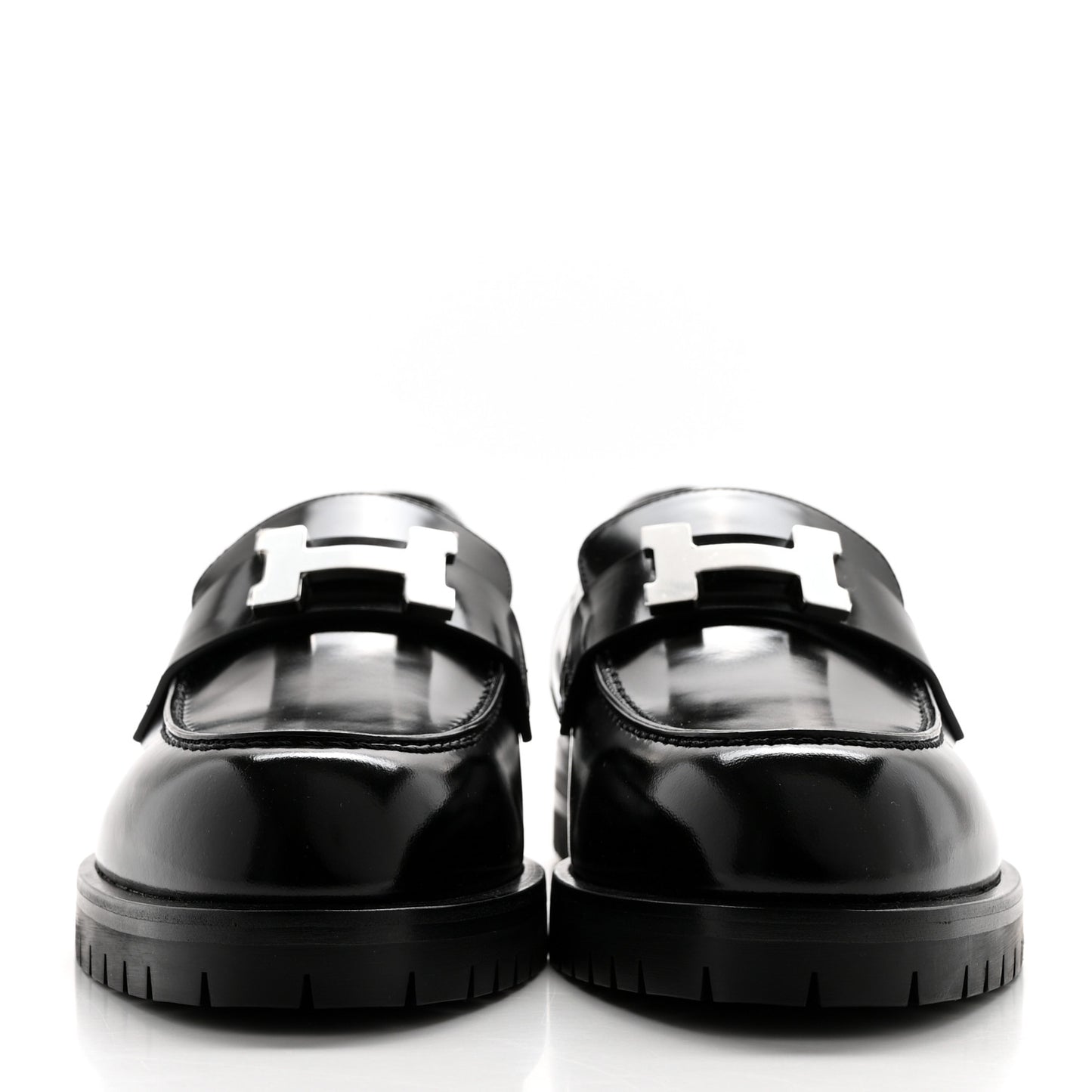 Calfskin Womens Faubourg Loafers 36 Black