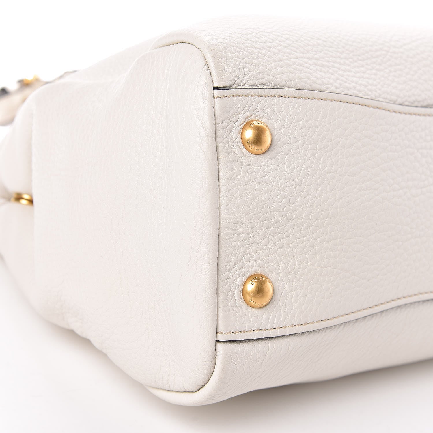Prada Vitello Daino Shopping Tote White 10 of 12