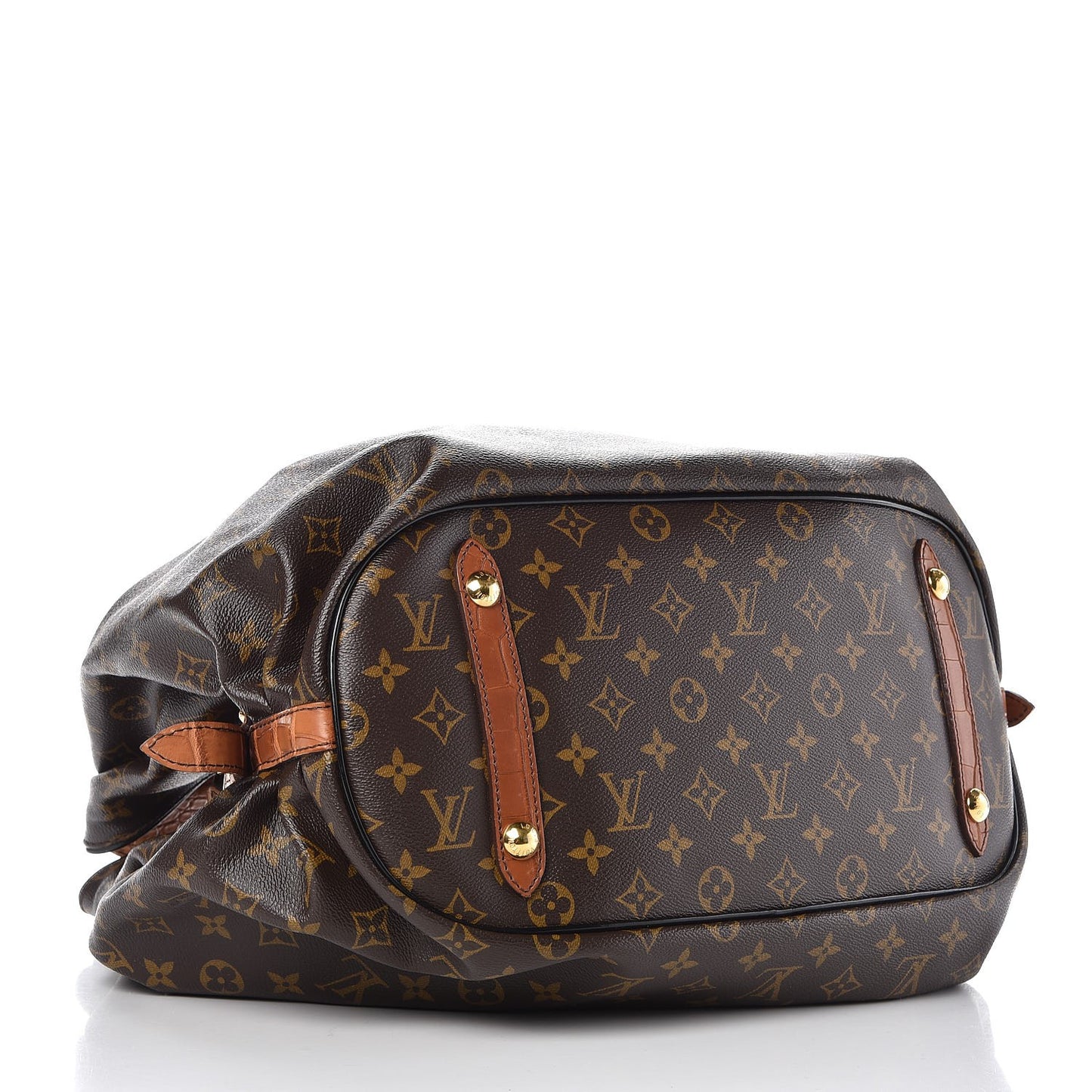 Monogram Mahina XL Crocodile Trim Tote