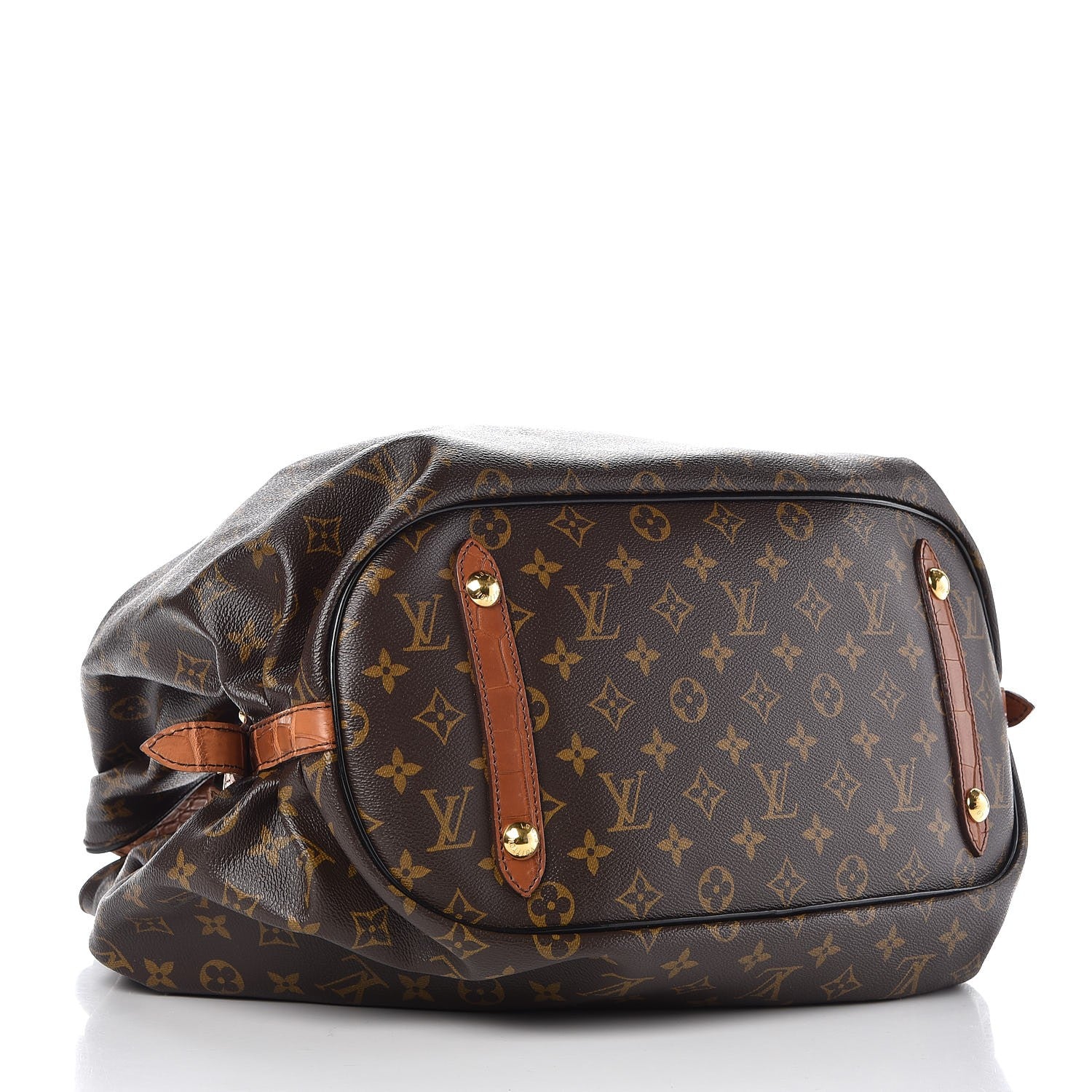 Louis Vuitton Monogram Mahina XL Crocodile Trim Tote 4 of 6