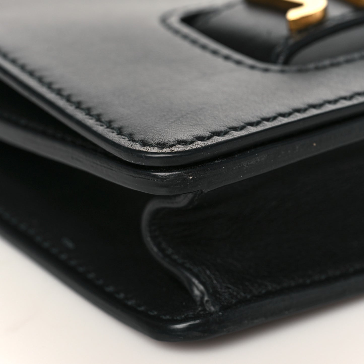 Calfskin J'Adior Chain Flap Bag Black