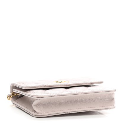 Chanel Caviar Quilted Miss Coco Clutch With Chain Light Purple 4 of 11