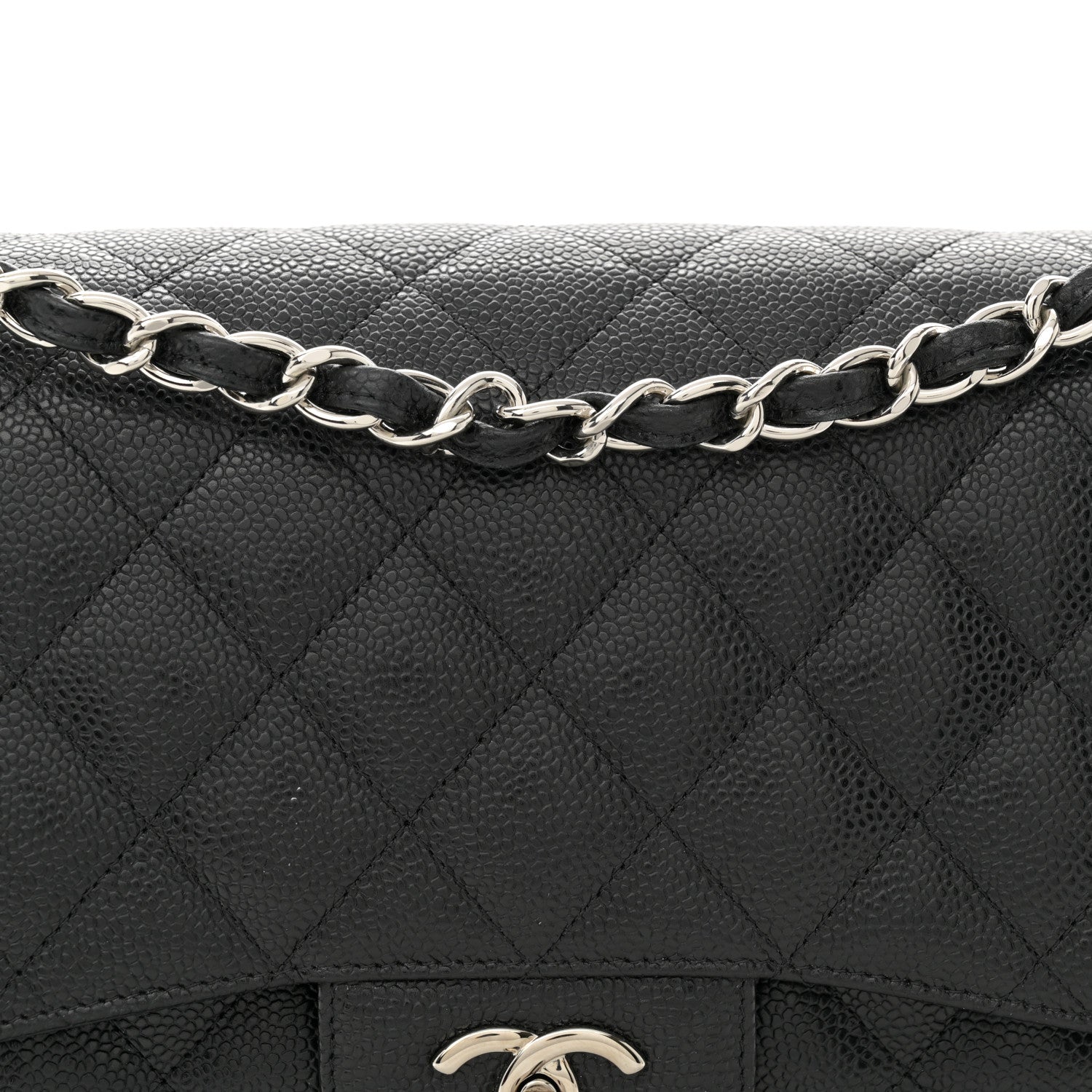 Chanel Caviar Quilted Jumbo Double Flap Black 8 of 10