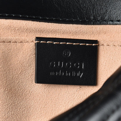 Gucci Calfskin Matelasse Mini GG Marmont Shoulder Bag Black 6 of 10
