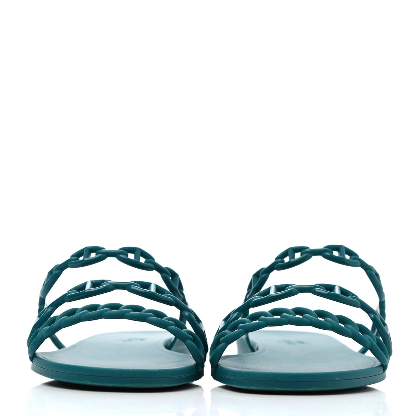 Rubber Chaine d'Ancre Rivage Sandals 38 Vert d'Ete