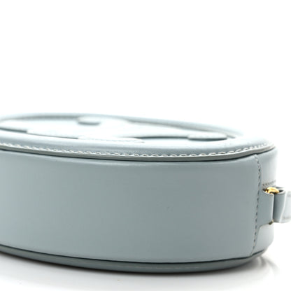 Celine Smooth Calfskin Cuir Small Triomphe Oval Crossbody Purse Ice Blue 8 of 8