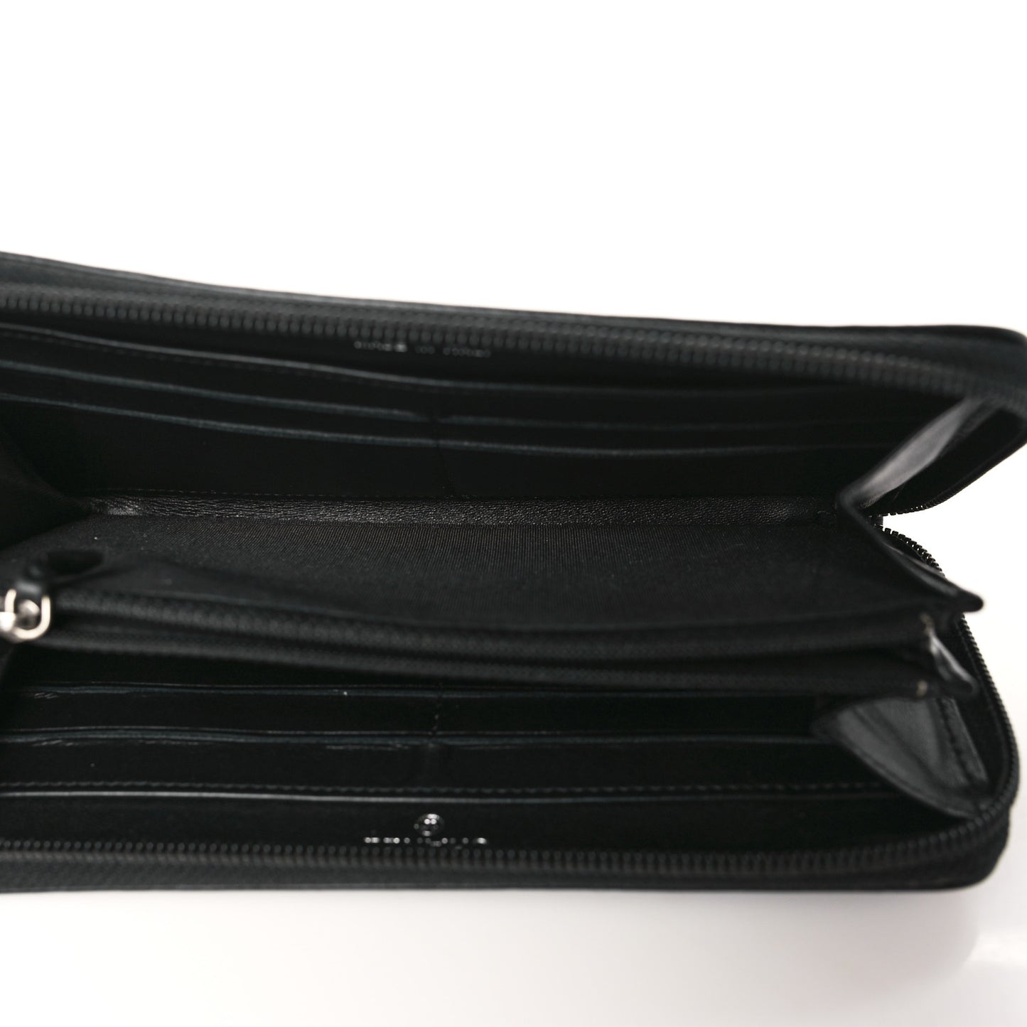 Lambskin Quilted Boy Zip Around Wallet Black