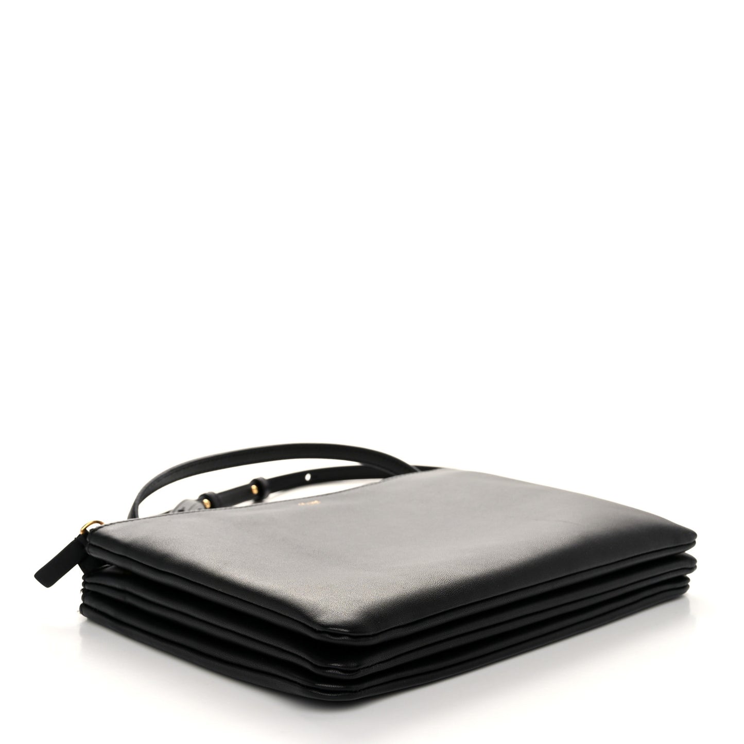 Lambskin Large Trio Crossbody Bag Black