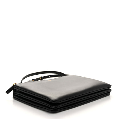 Celine Lambskin Large Trio Crossbody Bag Black 4 of 12