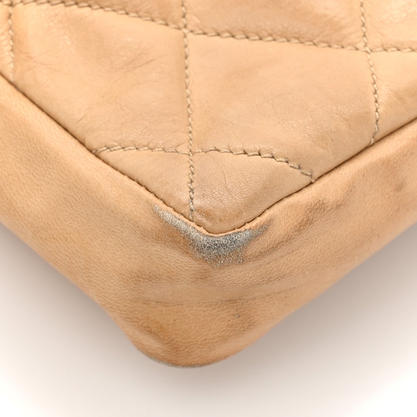 Lambskin Quilted Flap Waist Belt Bag 65 26 Beige