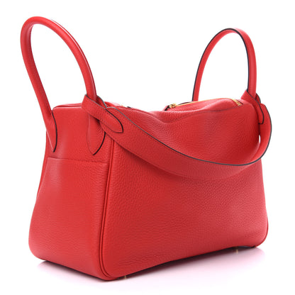 Hermes Taurillon Clemence Lindy 30 Rouge De Coeur 3 of 9