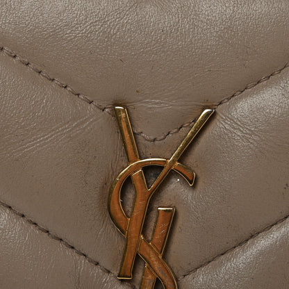 Saint Laurent Calfskin Y Quilted Monogram Toy Loulou Crossbody Bag Dark Beige 9 of 15