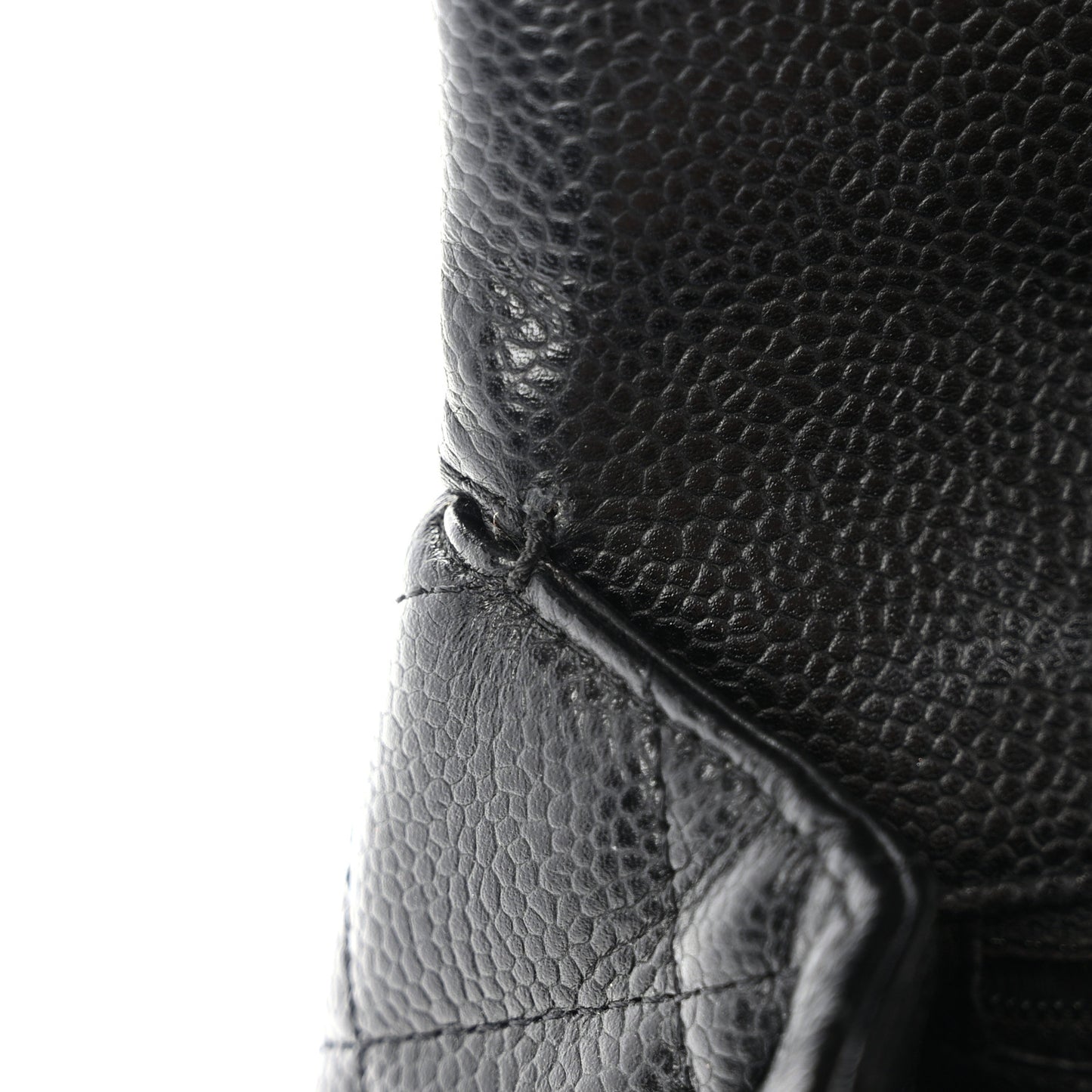 Caviar Quilted Jumbo Kelly Flap Bag Black