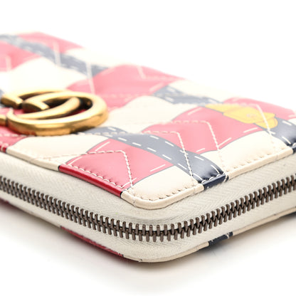 Gucci Calfskin Matelasse Trompe L'Oeil Print GG Marmont Zip Around Wallet 13 of 13