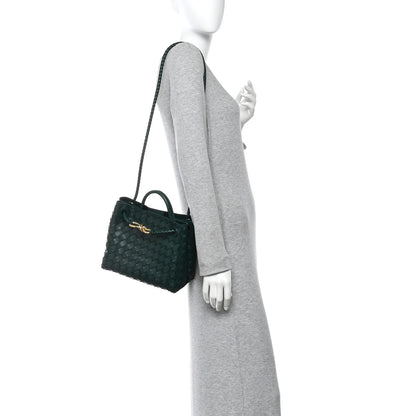 Bottega Veneta Nappa Intrecciato Small Andiamo Shoulder Bag Emerald Green 2 of 9