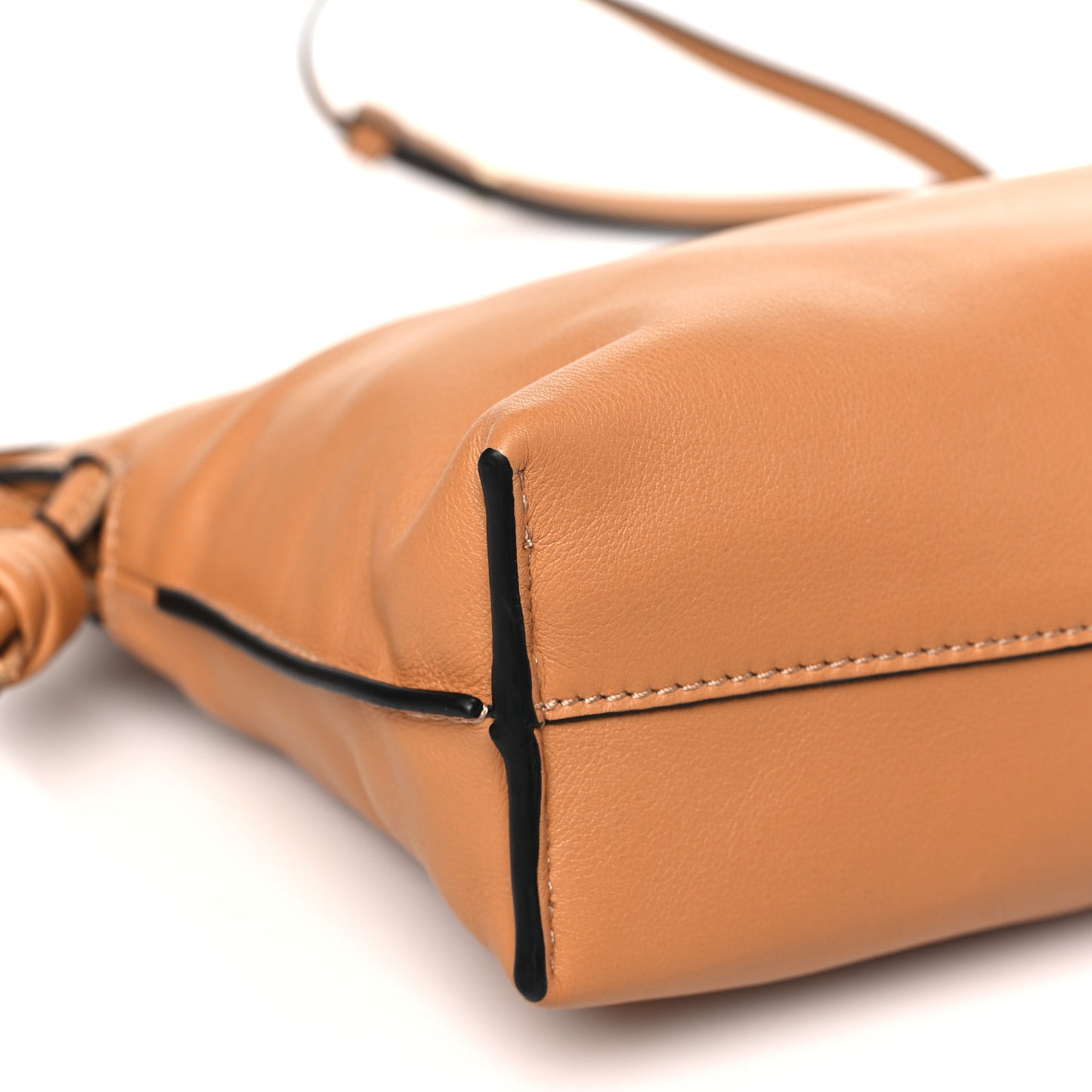 Calfskin Mini Flamenco Knot Clutch Warm Desert