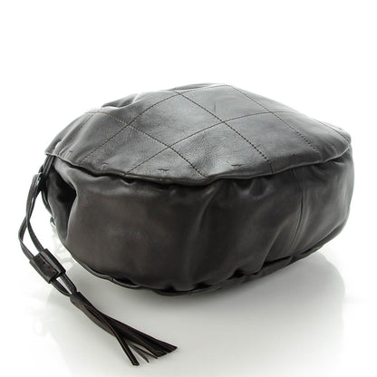 Chanel Calfskin Square Stitch Drawstring Shoulder Bag Brown 4 of 7