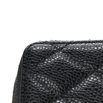 Chanel Caviar Quilted Zip Coin Purse Black 11 of 12