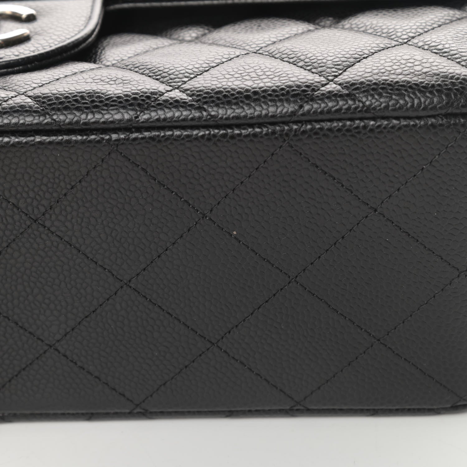 Chanel Caviar Quilted Jumbo Double Flap Black 13 of 14