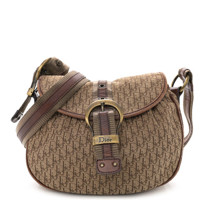 Christian Dior Calfskin Monogram Buckle Messenger Beige 1 of 12