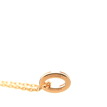 Hermes Lacquered Gold Mini Pop H Pendant Necklace White 4 of 4