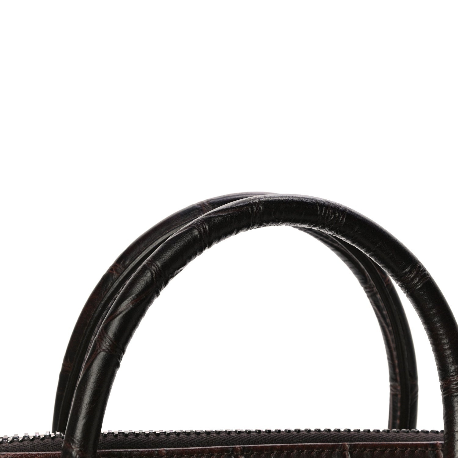 Givenchy Calfskin Crocodile Embossed 3D Stud Medium Antigona Brown 16 of 16