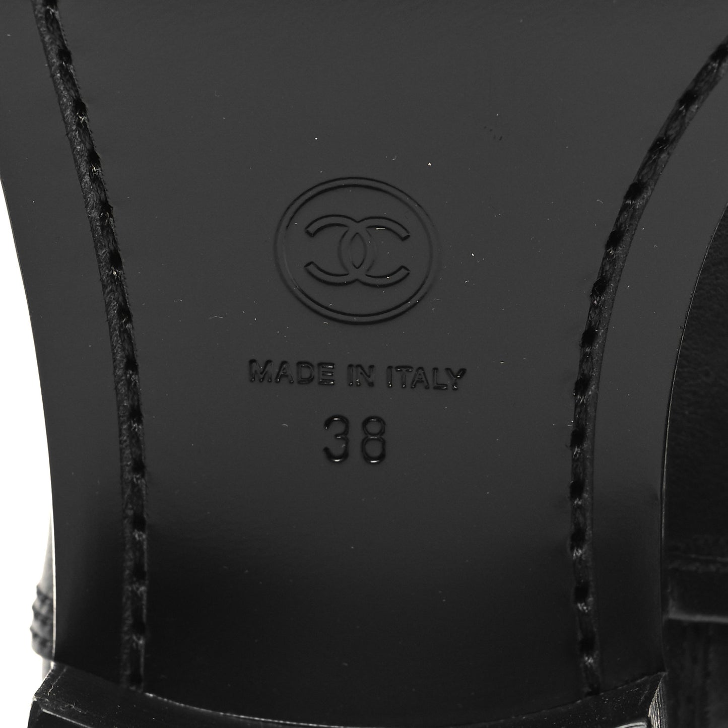 Calfskin Quilted CC Boots 38 Black