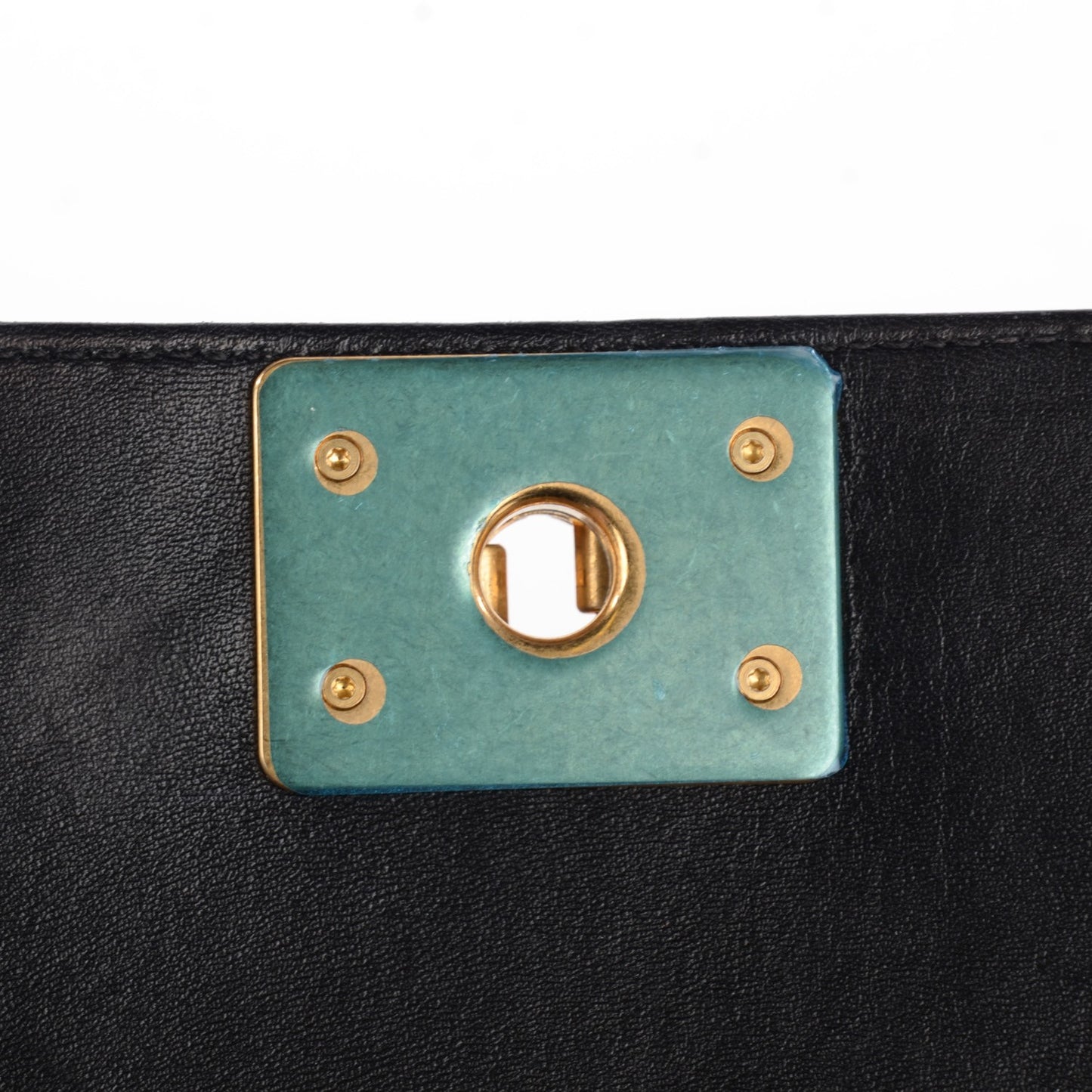 Lambskin Quilted Large Boy Flap Black
