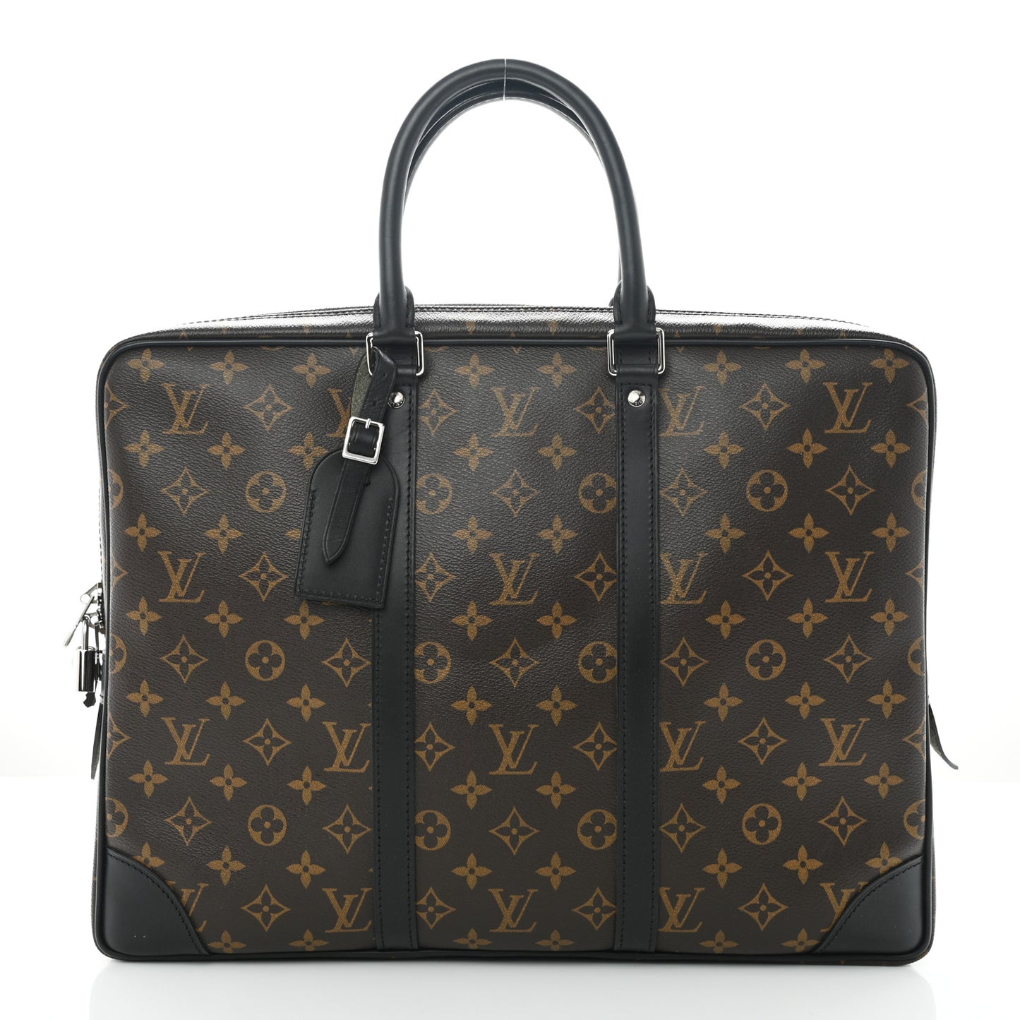 Monogram Macassar Porte Documents Voyage Soft Briefcase