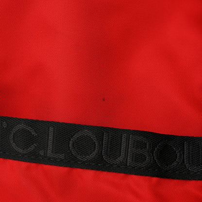 Christian Louboutin Nylon Calfskin Loubiclic Logo Tote Bag Red 12 of 15