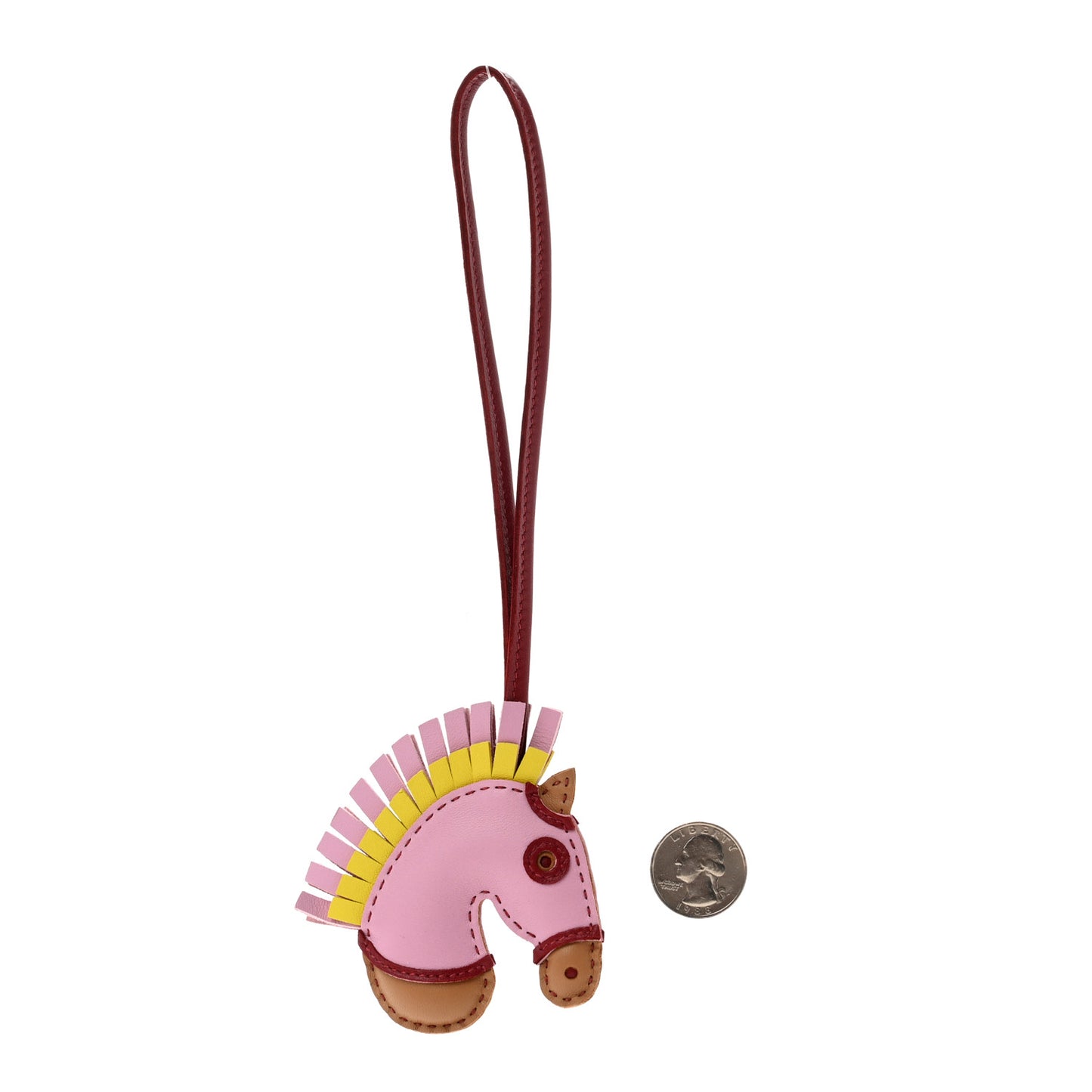 Milo Lambskin Geegee Camail Bag Charm Mauve Sylvestre Chai Lime Rouge Grenat