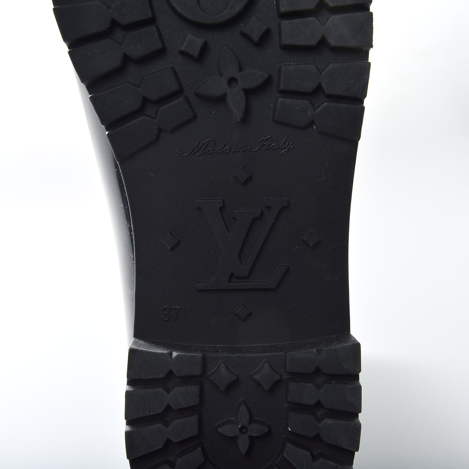 Louis Vuitton Rubber Embossed Monogram Splash Rain Boots 37 Black 8 of 12