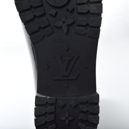 Louis Vuitton Rubber Embossed Monogram Splash Rain Boots 37 Black 8 of 12
