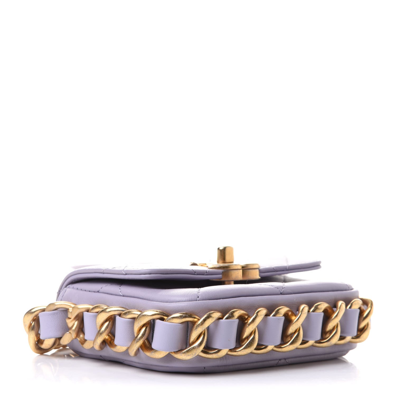 Chanel Calfskin Quilted Mini Framing Chain Bag Light Purple 4 of 10
