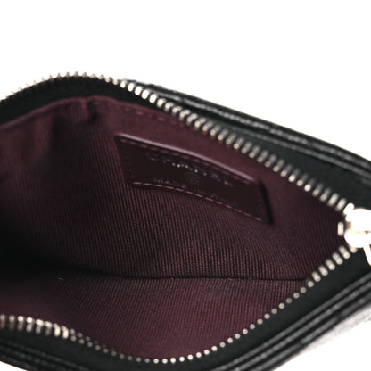 Chanel Caviar Quilted Flap Zip Card Holder Black 5 of 8
