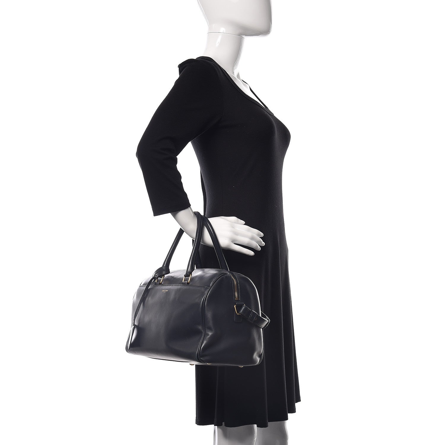 Saint Laurent Calfskin Classic Duffle 6 Marine 3 of 20