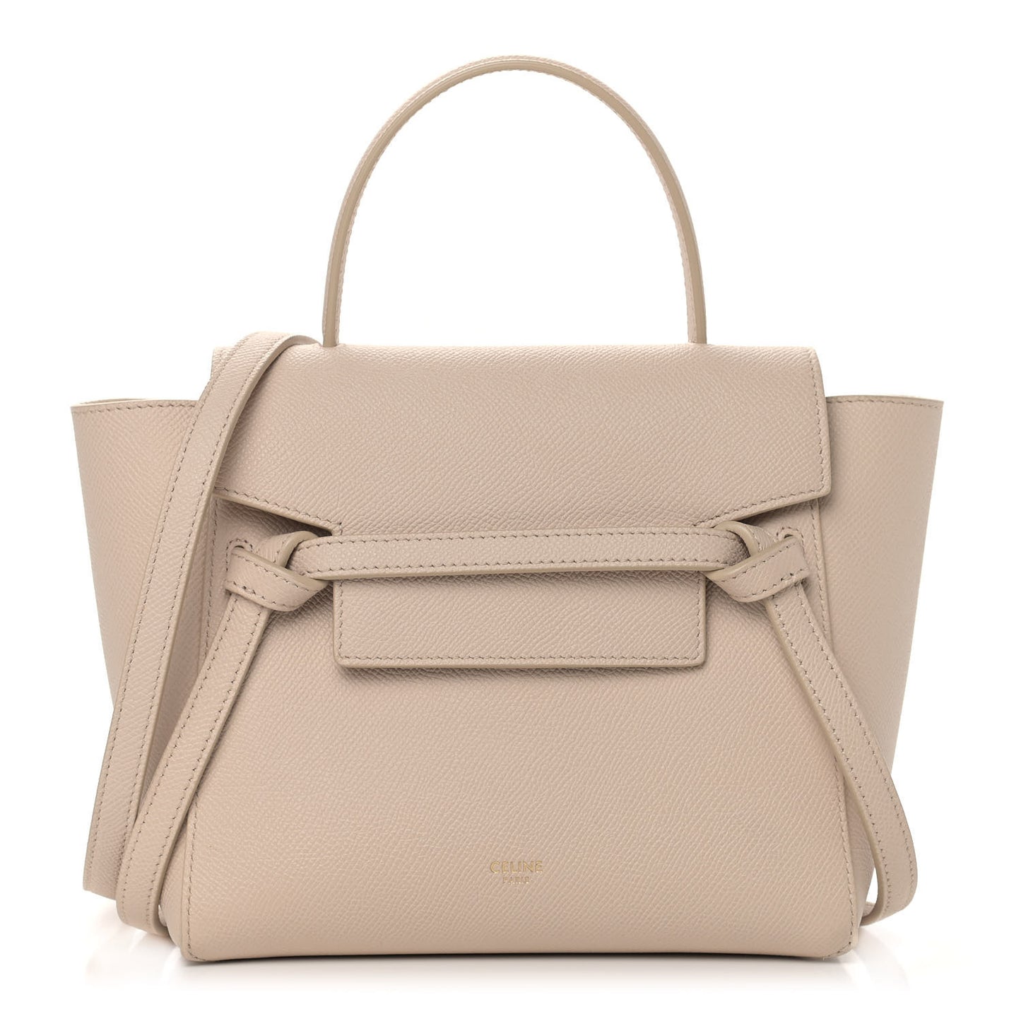 Grained Calfskin Nano Belt Bag Light Taupe